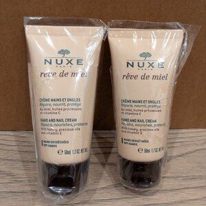 NUXE Reve de Miel Hand & Nail Cream Honey Repair Nourish 50ml Lot of 2 NEW